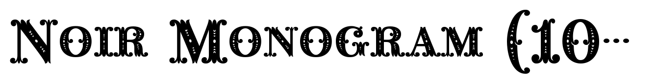 Noir Monogram (10000 Impressions)